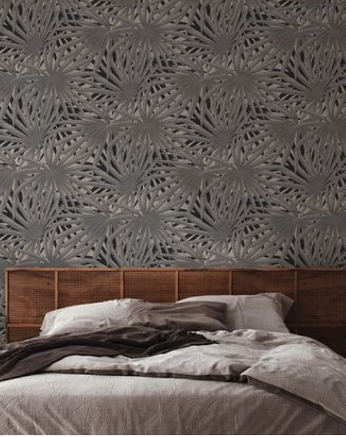 Tapete 37861-2 A.S. Creation Palme grau schwarz