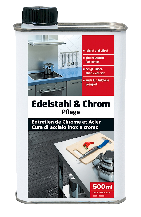 Glutoclean Edelstahl und Chrompflege 500 ml