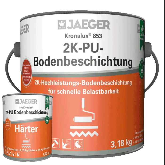 Jaeger 853 Kronalux® 2K-PU Bodenbeschichtung kieselgrau 3,5 kg