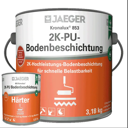 Jaeger 853 Kronalux® 2K-PU Bodenbeschichtung kieselgrau 3,5 kg