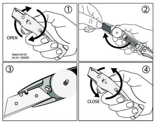 Delphin®-03 – Universalmesser Farb Edition - inkl. Köcher + Klingen