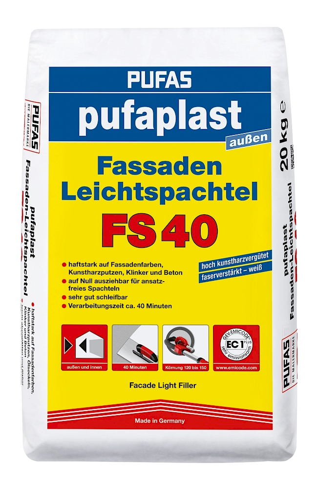 pufaplast Fassaden Leichtspachtel FS 40