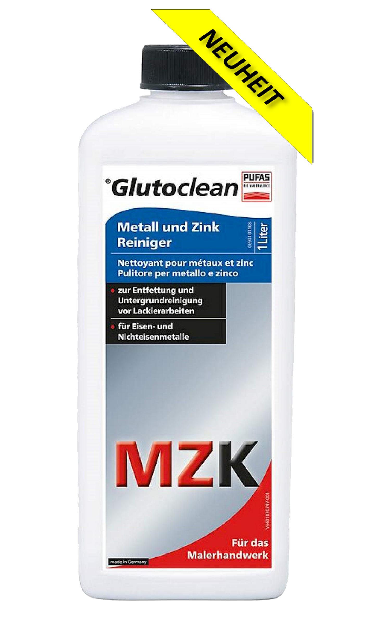 Glutoclean Metall- und Zinkreiniger MZK 1l