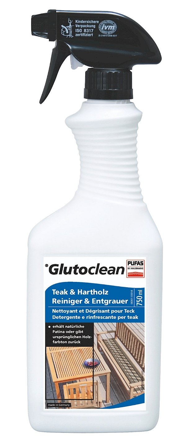 Glutoclean Teak & Hartholz Reiniger & Entgrauer 750 ml