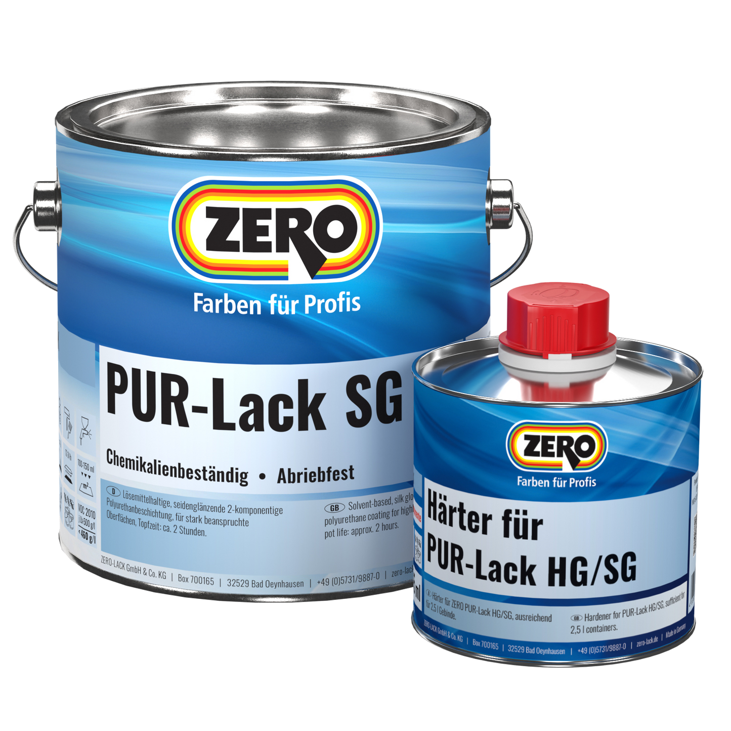 Zero PUR-Lack Seidenglanz / Hochglanz Getönt